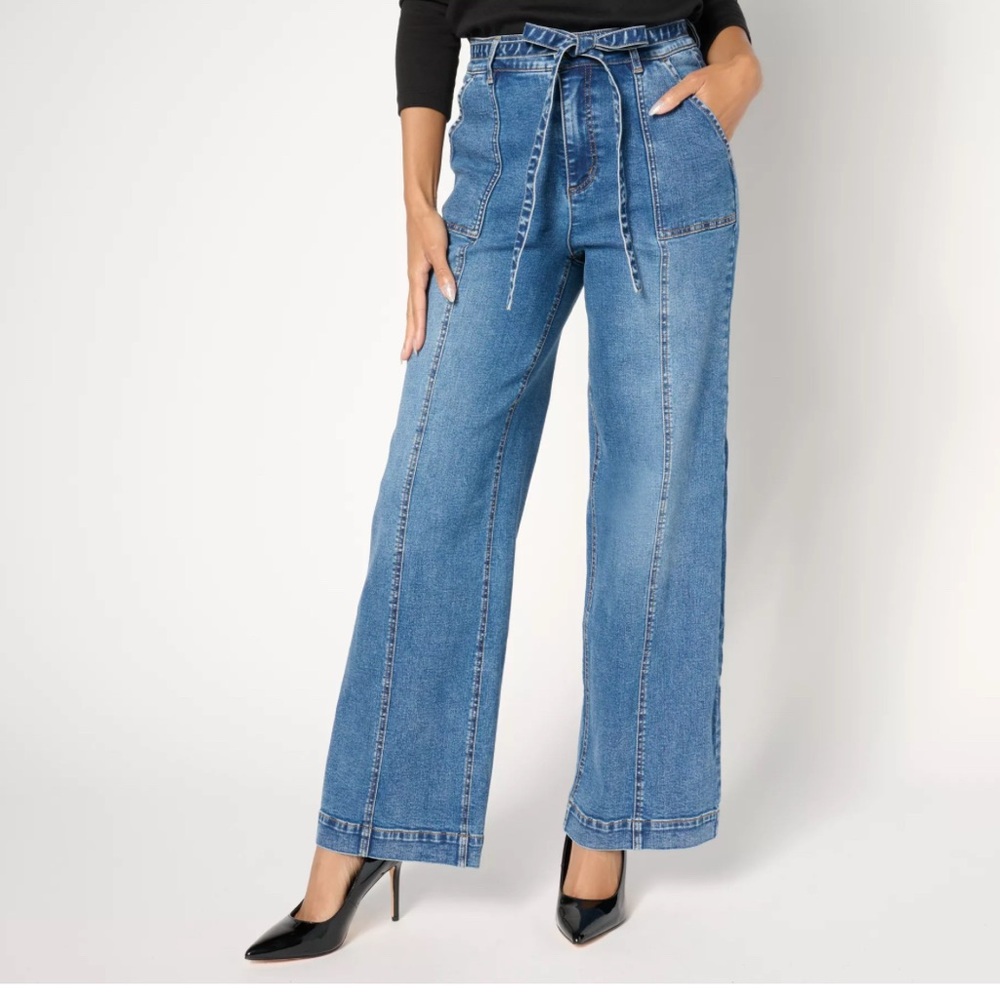 Isaac Mizrahi Women's Blue Flare Jeans